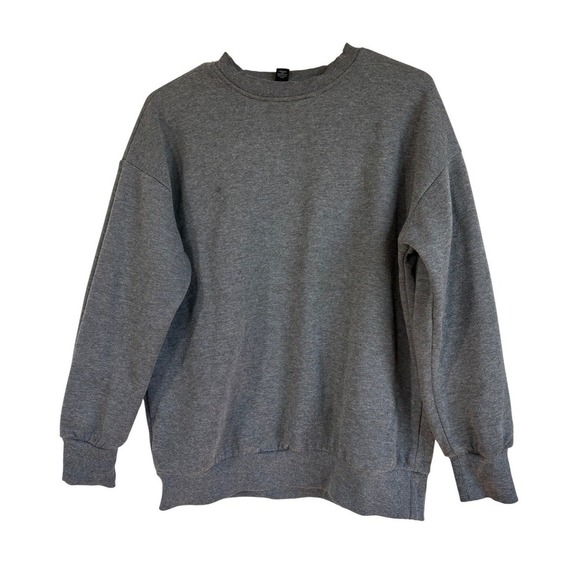 Forever 21‎ Gray Crew Neck Pullover Sweatshirt Casual Comfy Everyday - Picture 2 of 5